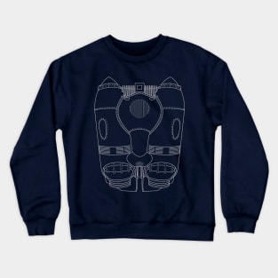 Rocketeer Flyer Jetpack Rocket Schematics Crewneck Sweatshirt